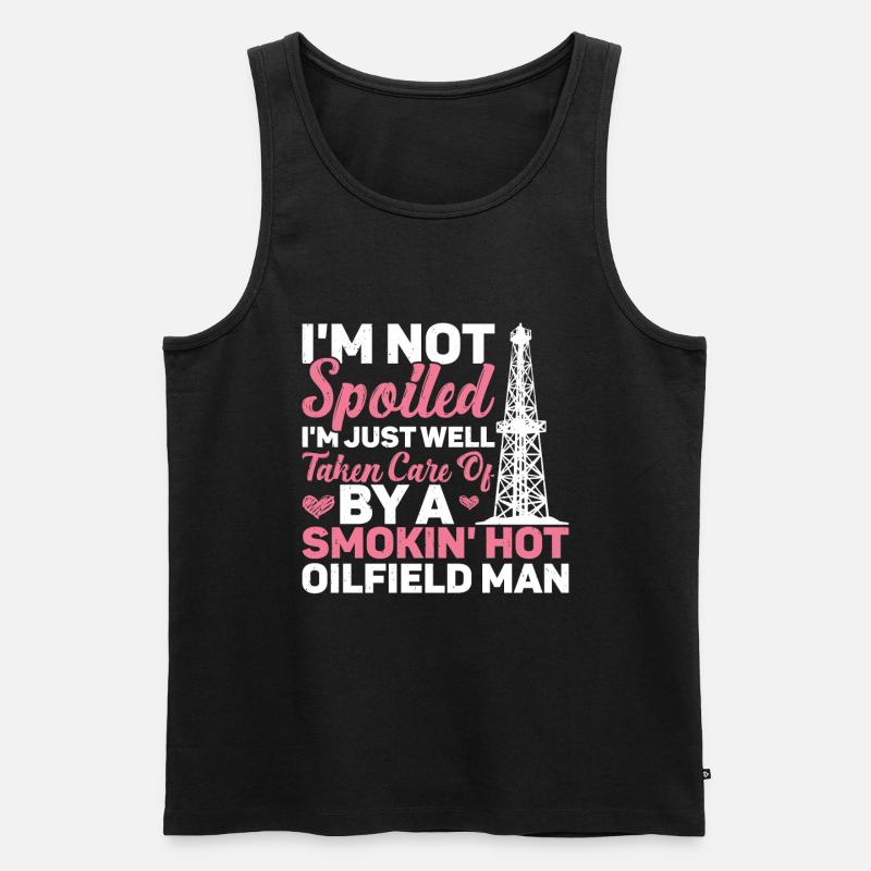 Ölfeld - Männer Premium Bio Tank Top - Schwarz