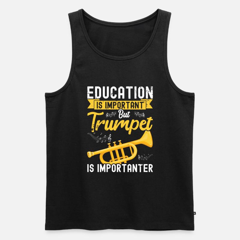 Trompete - Männer Premium Bio Tank Top - Schwarz