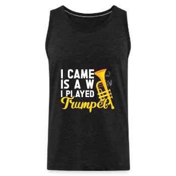 Trompete - Männer Premium Bio Tank Top - Anthrazit - Vorne - Alexander (188cm)