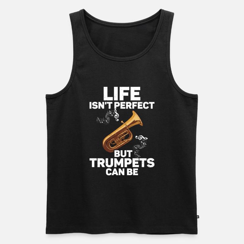 Trompete - Männer Premium Bio Tank Top - Schwarz