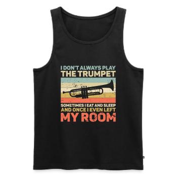 Trompete - Männer Premium Bio Tank Top - Schwarz - Vorne - AI Model Male 178 light (178cm)