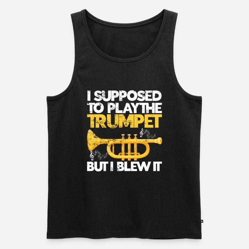Trompete - Männer Premium Bio Tank Top - Schwarz
