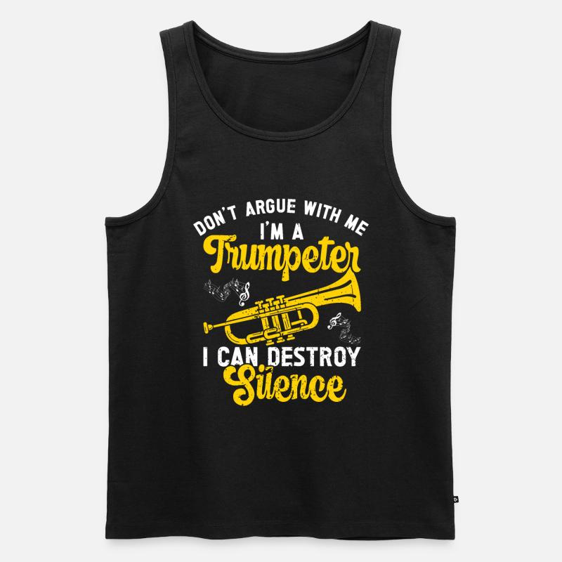 Trompete - Männer Premium Bio Tank Top - Schwarz
