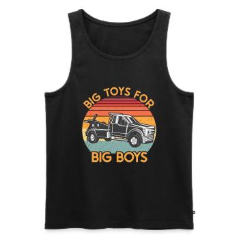 Abschleppfahrzeug - Männer Premium Bio Tank Top - Schwarz - Vorne - AI Model Male 178 light (178cm)