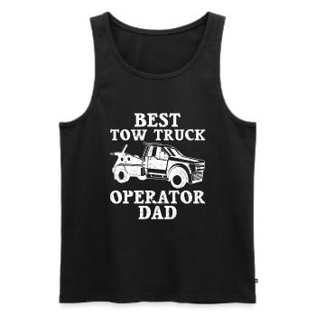 Abschleppfahrzeug - Männer Premium Bio Tank Top - Schwarz - Vorne - AI Model Male 178 light (178cm)