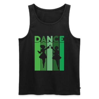 Danse irlandaise - Débardeur bio Premium Homme - noir - Devant - AI Model Male 178 light (178cm)