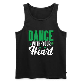 Danse irlandaise - Débardeur bio Premium Homme - noir - Devant - AI Model Male 178 light (178cm)