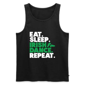 Irish Dance - Men's Premium Organic Tank Top - black - Front - AI Model Male 178 light (178cm)