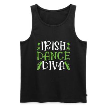 Danse irlandaise - Débardeur bio Premium Homme - noir - Devant - AI Model Male 178 light (178cm)