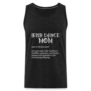 Irish Dance - Men's Premium Organic Tank Top - charcoal grey - Front - Alexander (188cm)