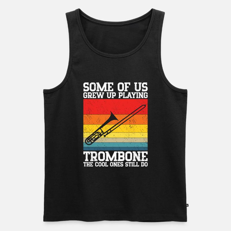 Posaune - Männer Premium Bio Tank Top - Schwarz