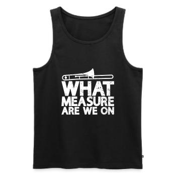 Trombone - Men's Premium Organic Tank Top - black - Front - AI Model Male 178 light (178cm)