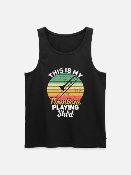 Trombone - Men's Premium Organic Tank Top - black