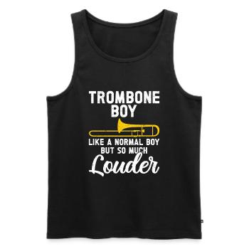 Trombone - Men's Premium Organic Tank Top - black - Front - AI Model Male 178 light (178cm)