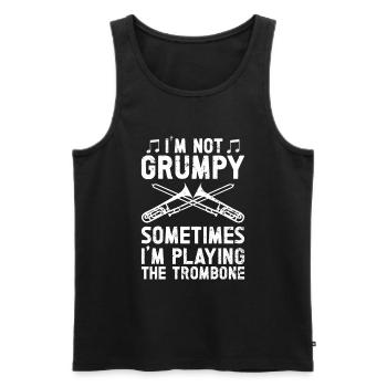 Trombone - Men's Premium Organic Tank Top - black - Front - AI Model Male 178 light (178cm)