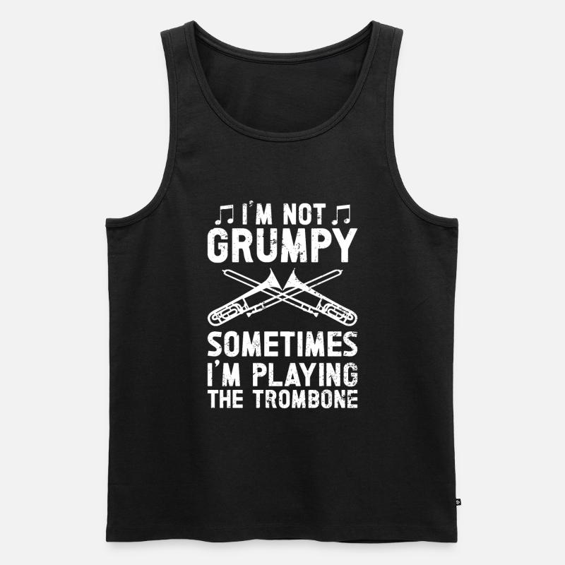 Posaune - Männer Premium Bio Tank Top - Schwarz