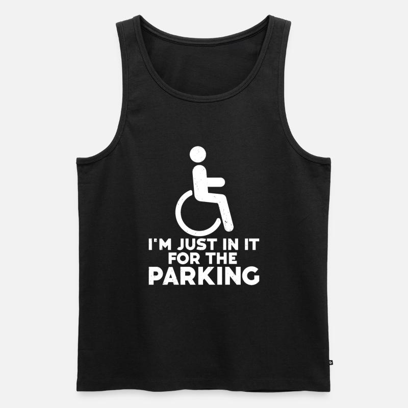 Rollstuhl - Männer Premium Bio Tank Top - Schwarz