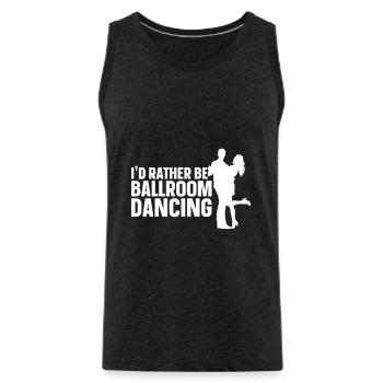 Ballroom - Men's Premium Organic Tank Top - charcoal grey - Front - Alexander (188cm)
