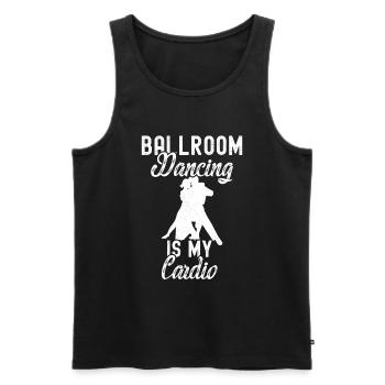 Salle de bal - Débardeur bio Premium Homme - noir - Devant - Michal (187cm)