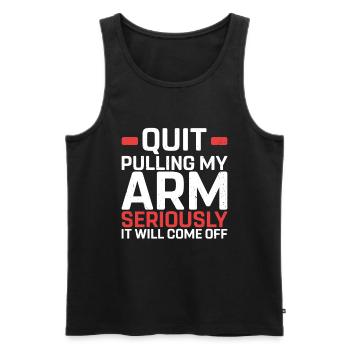 Amputation - Männer Premium Bio Tank Top - Schwarz - Vorne - AI Model Male 178 light (178cm)