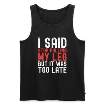 Amputation - Männer Premium Bio Tank Top - Schwarz - Vorne - AI Model Male 178 light (178cm)