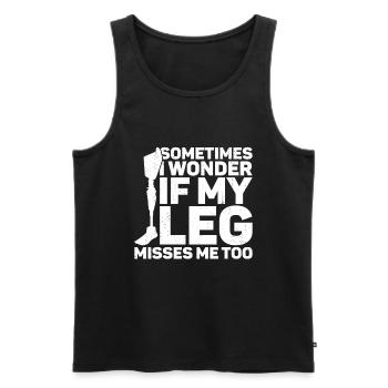 Amputation - Men's Premium Organic Tank Top - black - Front - AI Model Male 178 light (178cm)