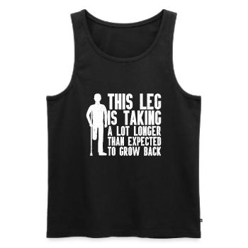 Amputation - Männer Premium Bio Tank Top - Schwarz - Vorne - AI Model Male 178 light (178cm)