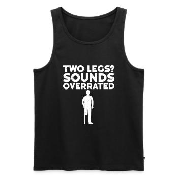 Amputation - Männer Premium Bio Tank Top - Schwarz - Vorne - AI Model Male 178 light (178cm)