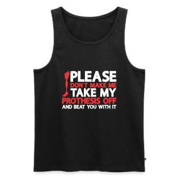Amputation - Männer Premium Bio Tank Top - Schwarz - Vorne - AI Model Male 178 light (178cm)