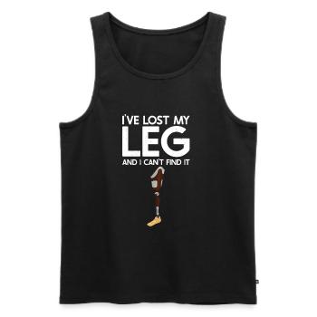 Amputation - Männer Premium Bio Tank Top - Schwarz - Vorne - AI Model Male 178 light (178cm)