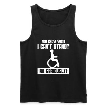 Amputation - Männer Premium Bio Tank Top - Schwarz - Vorne - AI Model Male 178 light (178cm)