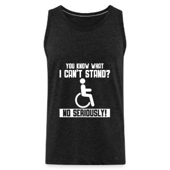 Amputation - Men's Premium Organic Tank Top - charcoal grey - Front - Alexander (188cm)