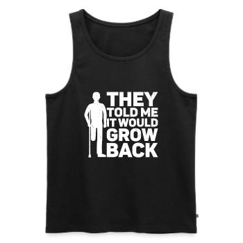Amputation - Männer Premium Bio Tank Top - Schwarz - Vorne - AI Model Male 178 light (178cm)
