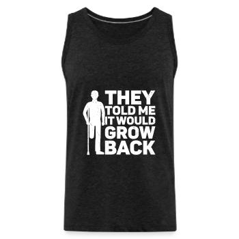 Amputation - Men's Premium Organic Tank Top - charcoal grey - Front - Alexander (188cm)