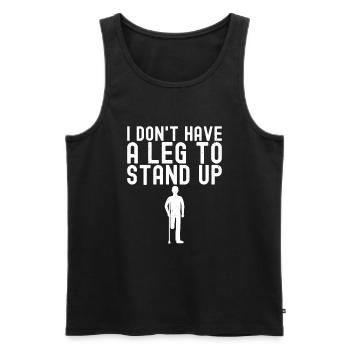 Amputation - Männer Premium Bio Tank Top - Schwarz - Vorne - AI Model Male 178 light (178cm)