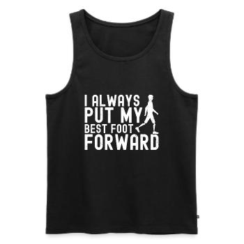 Amputation - Männer Premium Bio Tank Top - Schwarz - Vorne - AI Model Male 178 light (178cm)