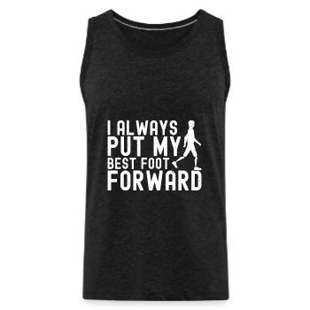 Amputation - Men's Premium Organic Tank Top - charcoal grey - Front - Alexander (188cm)