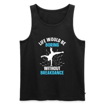 Break Dancing - Men's Premium Organic Tank Top - black - Front - Michal (187cm)
