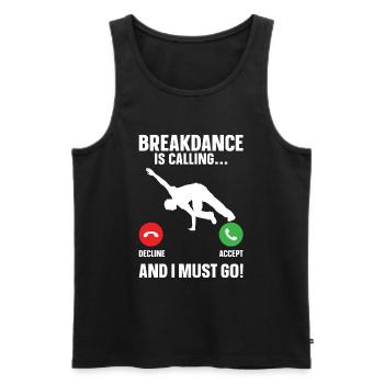 Break Dancing - Men's Premium Organic Tank Top - black - Front - Michal (187cm)
