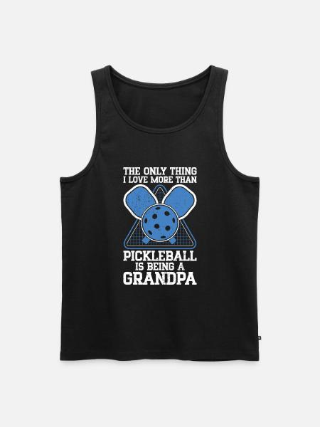 Opa Pickleball Paddel - Männer Premium Bio Tank Top - Schwarz