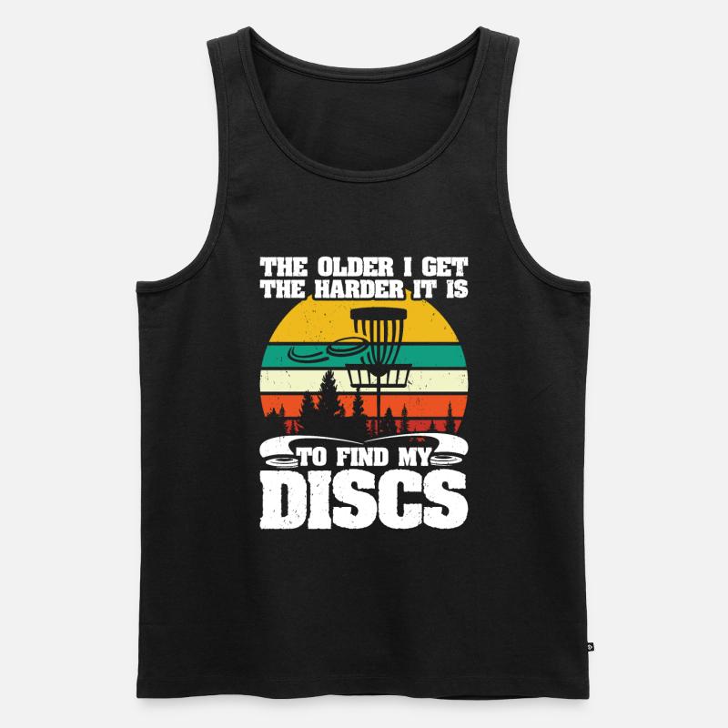 Golfscheiben-Frisbee - Männer Premium Bio Tank Top - Schwarz