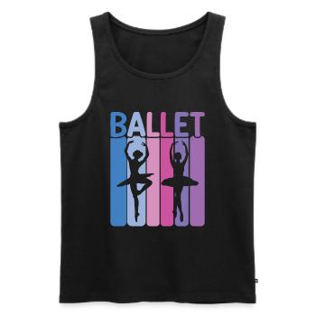 Ballet - Débardeur bio Premium Homme - noir - Devant - AI Model Male 178 light (178cm)