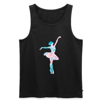 Ballet - Men's Premium Organic Tank Top - black - Front - AI Model Male 178 light (178cm)