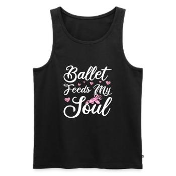 Ballet - Men's Premium Organic Tank Top - black - Front - AI Model Male 178 light (178cm)