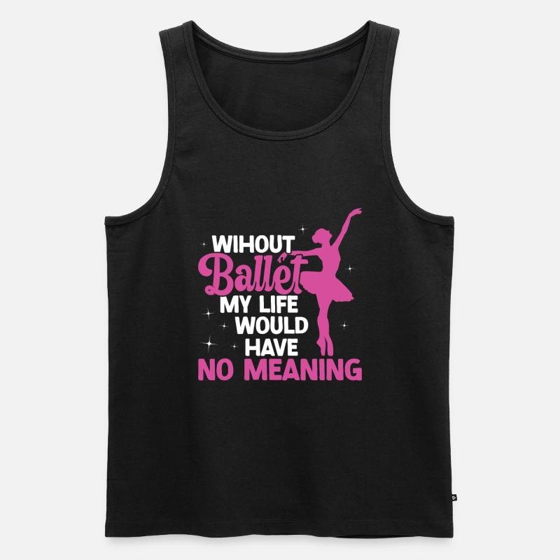 Ballett - Männer Premium Bio Tank Top - Schwarz