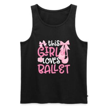 Ballet - Men's Premium Organic Tank Top - black - Front - AI Model Male 178 light (178cm)