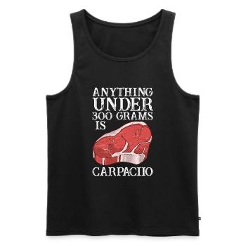Steak - Männer Premium Bio Tank Top - Schwarz - Vorne - AI Model Male 178 light (178cm)