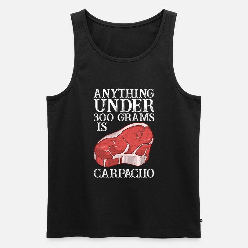 Steak - Männer Premium Bio Tank Top - Schwarz