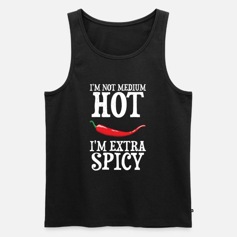 Chili-Pfeffer - Männer Premium Bio Tank Top - Schwarz