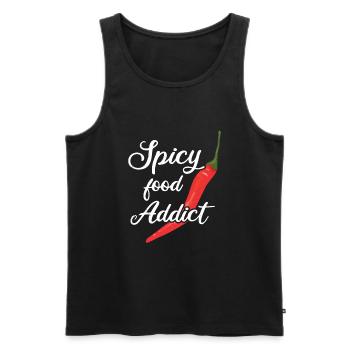 Chili-Pfeffer - Männer Premium Bio Tank Top - Schwarz - Vorne - AI Model Male 178 light (178cm)